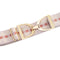 Ellany Pink Almaretto Gold Stirrup Elastic Ladies Belt